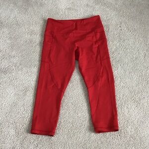 ZYIA Vibrant Red Womens Leggings